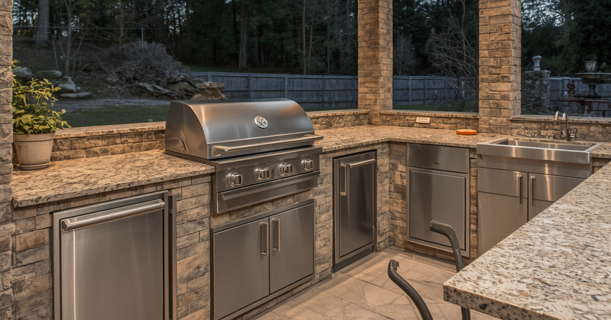 outside kitchen built by professionals